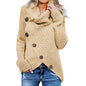 Women Long Sleeve Asymmetric Wrap Pullover Sweater Jumper Tops