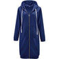 Women's Casual Zip up Hoodies Long Tunic Sweatshirts Jackets Fashion Plus Size Hoodie with Pockets