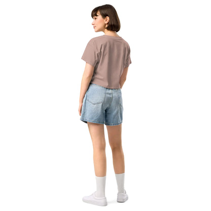 Women's Dropped Shoulder Cotton Crop Top-LifessentialsLLC.com