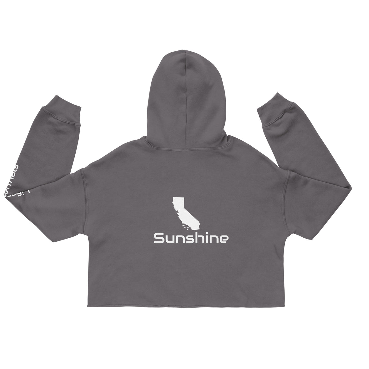 "CALIFORNIA" RAW HEM CROP HOODIE-LifessentialsLLC.com