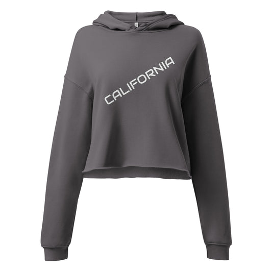 "CALIFORNIA" RAW HEM CROP HOODIE-LifessentialsLLC.com