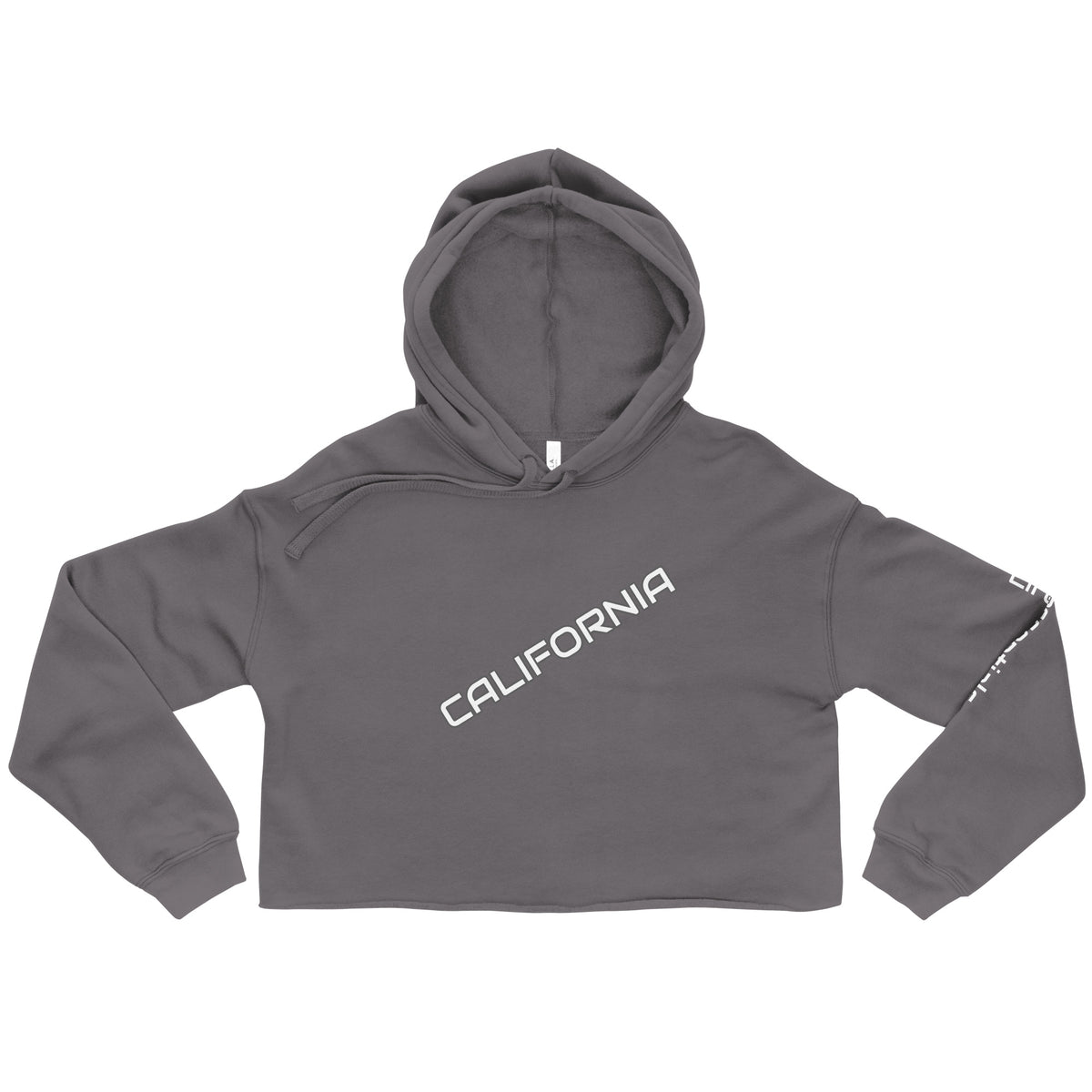 "CALIFORNIA" RAW HEM CROP HOODIE-LifessentialsLLC.com