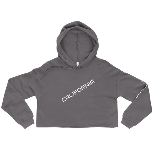 "CALIFORNIA" RAW HEM CROP HOODIE-LifessentialsLLC.com