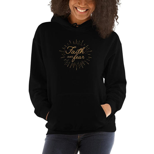 Women's Faith over Fear Christian Hoodie Sweatshirt-LifessentialsLLC.com