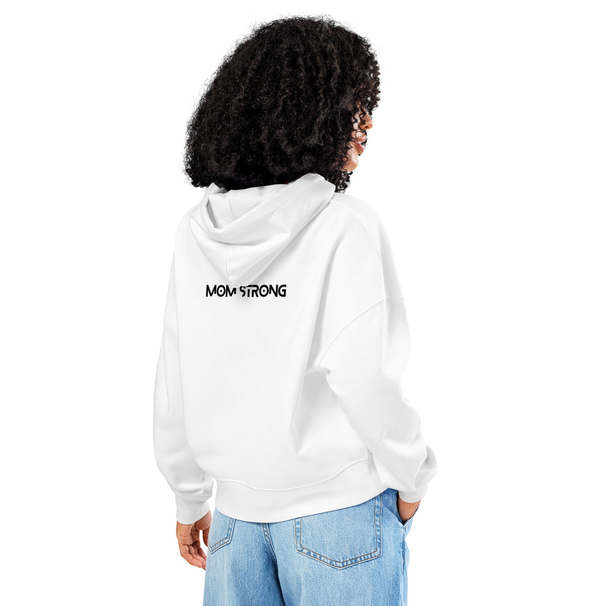 Mom Strong (Black) Women’s Organic Hoodie