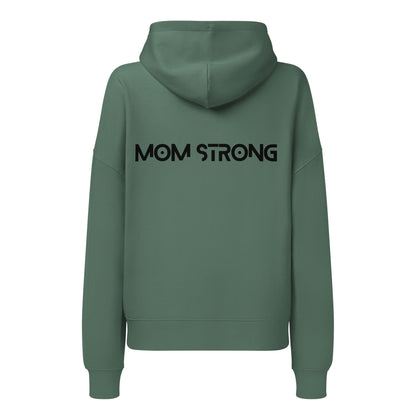 Mom Strong (Black) Women’s Organic Hoodie
