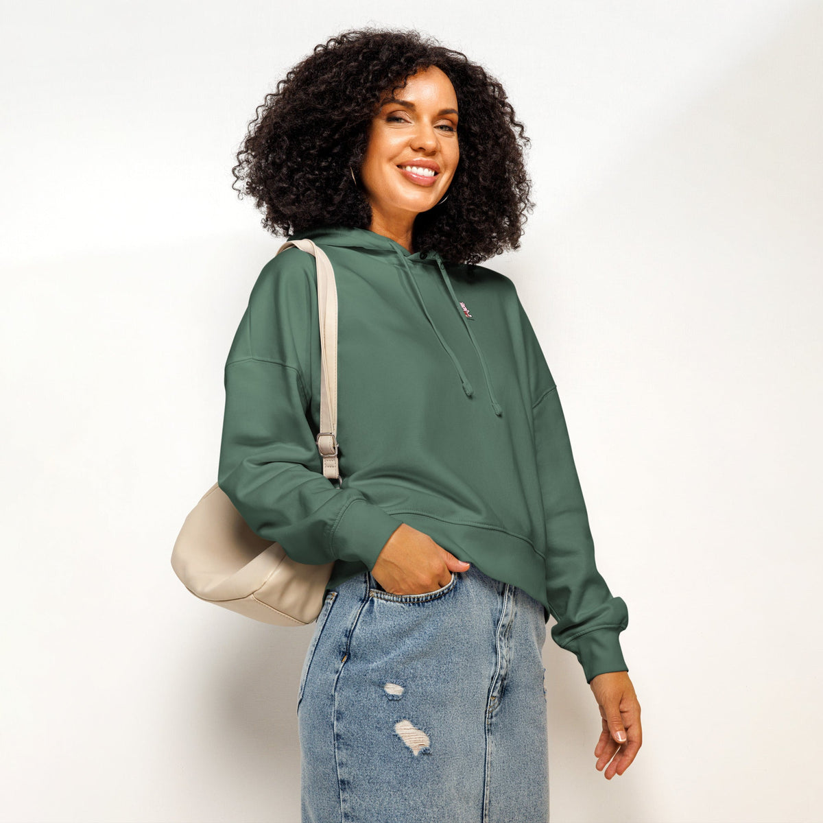 Mom Strong (Black) Women’s Organic Hoodie