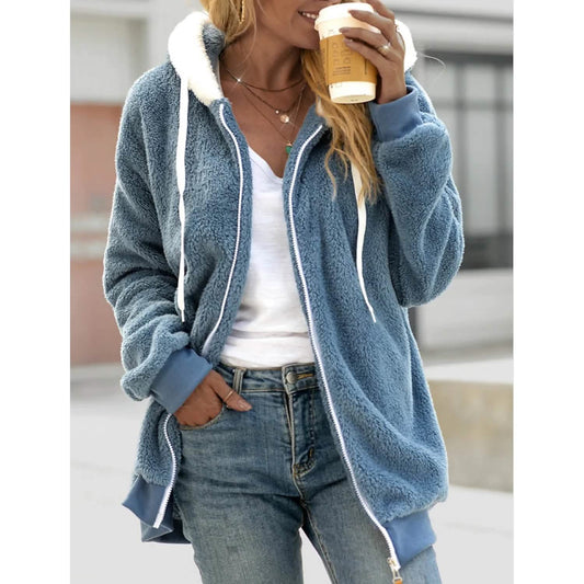 Women's Zip Fleece Hoodie Sweatshirt-LifessentialsLLC.com